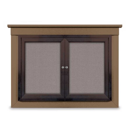 United Visual Products 18"x24" 1-Door Enclosed Letterboard, Header, Black Vinyl/Cherry UV2620HD-CHERRY-LICORI